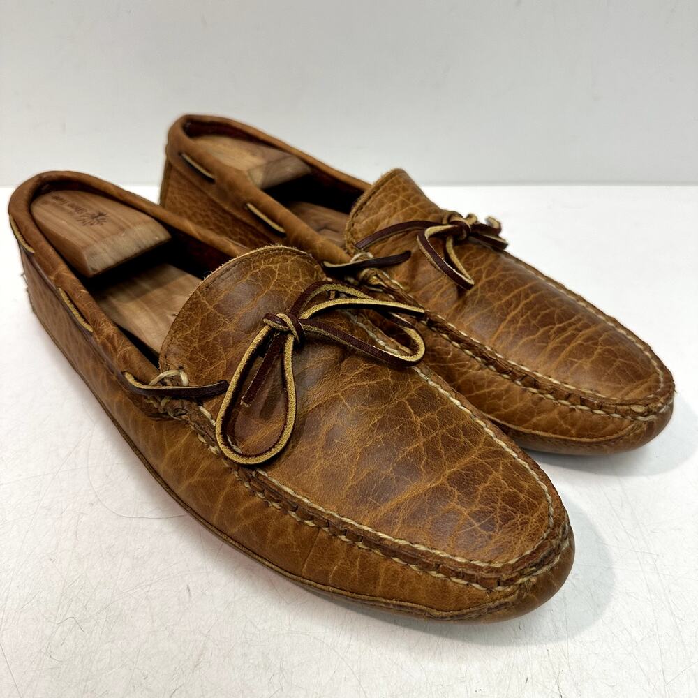 VGUC RARE Rancourt & Co. Harrington Bison Moccasin Handsewn Maine USA 10 D
